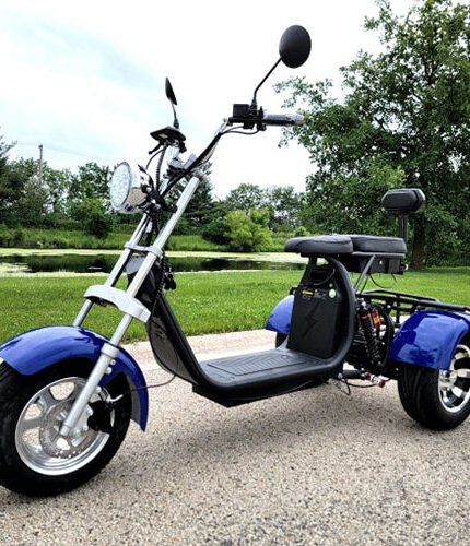 GSI - E-Mod 2000W Electric 3 Wheel Fat Tire Scooter Trike Harley Chopper Style CityCoco - EMod